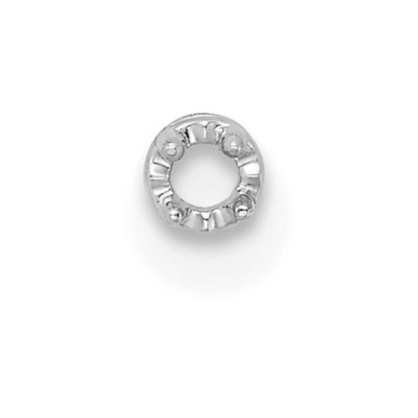 14k White Gold Top Round Shaped 3.0mm Setting