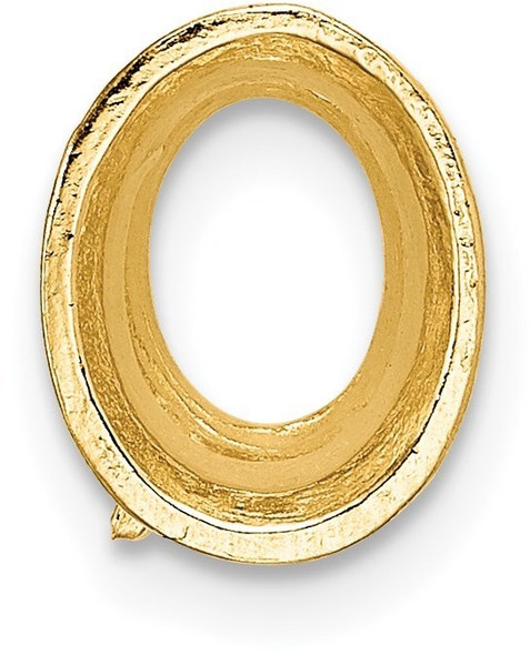 14k Yellow Gold Oval Tapered Bezel 4.5 x 3mm Setting