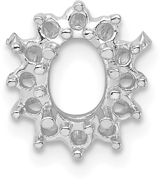 14k White Gold Cluster Oval 9 x 7mm Setting