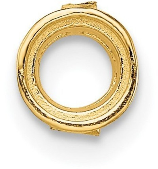 14k Yellow Gold Round Bezel w/ Air Line and Seat .60ct. Setting