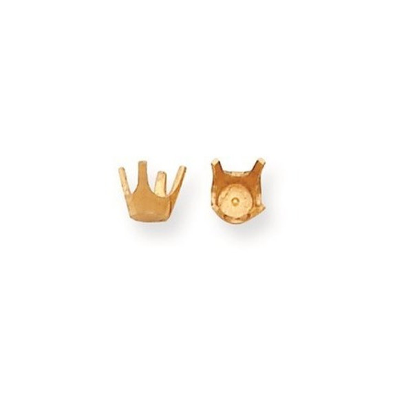 14k Yellow Gold Round 4-Prong Closed Back 1.00ct. Setting