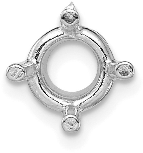 14k White Gold Round 4-Prong Heavy Basket 3.50ct. Setting