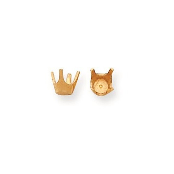 14k Yellow Gold Round 4-Prong Closed Back .20ct. Setting