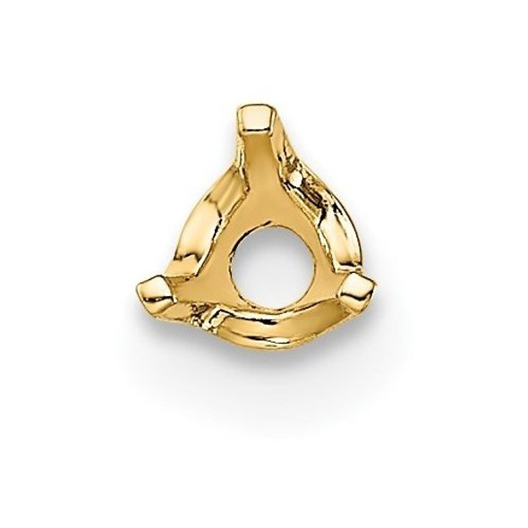 14k Yellow Gold Round 3-Prong Open Back .10ct. Setting