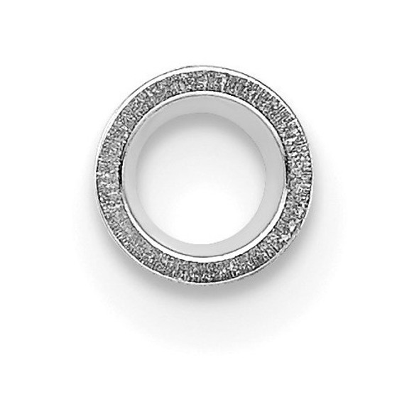 14k White Gold Round Tapered Tube Bezel .20ct. Setting