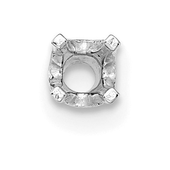 14k White Gold Round 4-Prong High Base .12ct. Setting