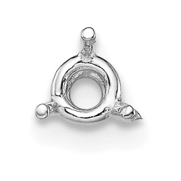 14k White Gold Round 3-Prong Basket 1.00ct. Setting