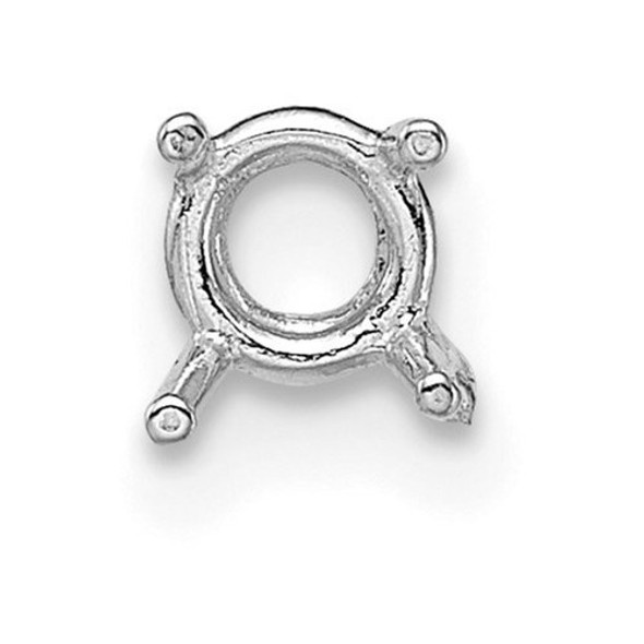 14k White Gold Round 4-Prong Basket .20ct. Setting