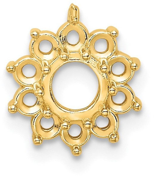 14k Yellow Gold Cluster Round Top 1.00ct. Setting