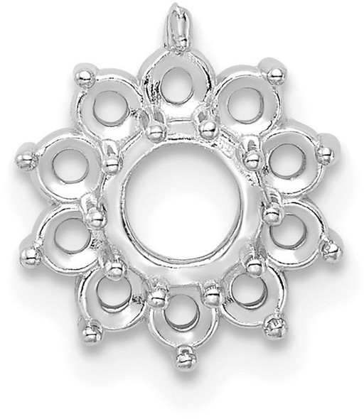 14k White Gold Cluster Round Top 1.00ct. Setting