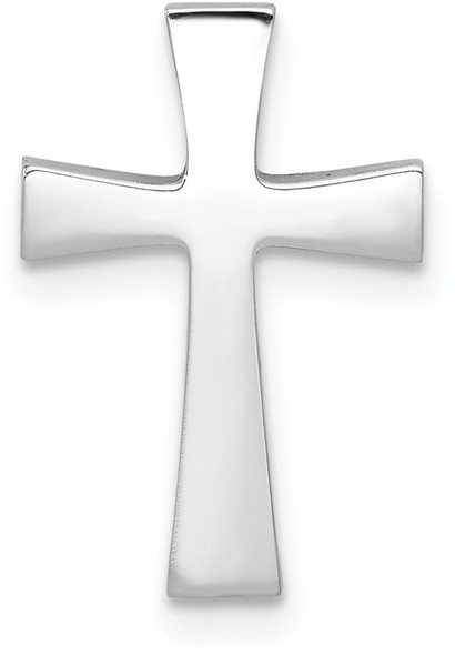 14k White Gold Polished Cross Slide Pendant