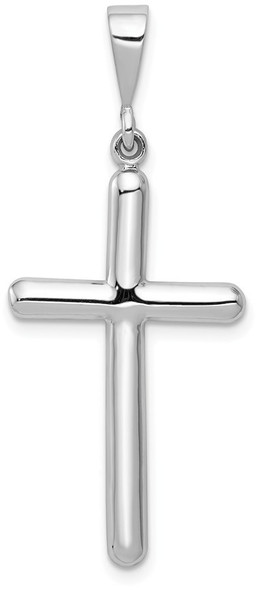 14k White Gold Cross Pendant K362