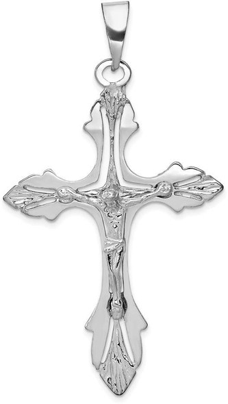 14k White Gold Crucifix Pendant C2808