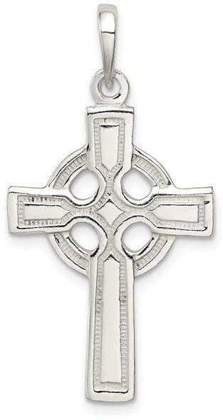925 Sterling Silver Polished Cross Pendant QC6679