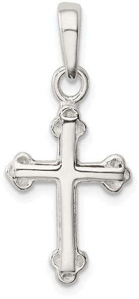 925 Sterling Silver Budded Cross Pendant QC4308
