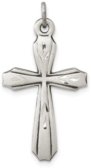 925 Sterling Silver Antiqued Cross Pendant QC5846