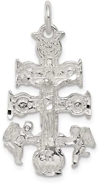 925 Sterling Silver Cara Vaca Crucifix Pendant QC2911