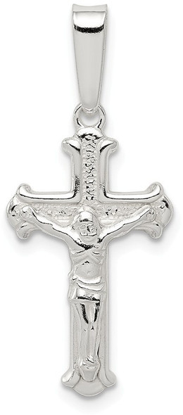 925 Sterling Silver Polished Crucifix Pendant QC7351