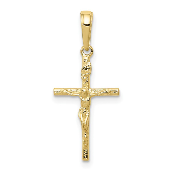 10k Yellow Gold Inri Hollow Crucifix Pendant