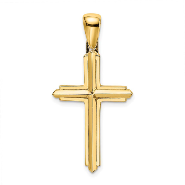 14k Yellow Gold Polished Cross Pendant K8501