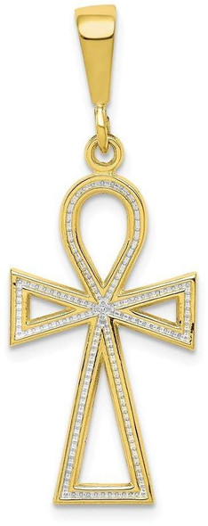 10k Yellow Gold Cross Pendant 10C290