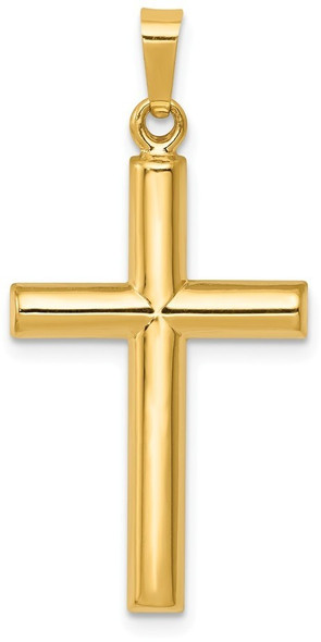 14k Yellow Gold Hollow Cross Pendant XR246