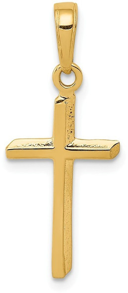 14k Yellow Gold Polished Cross Pendant D3489