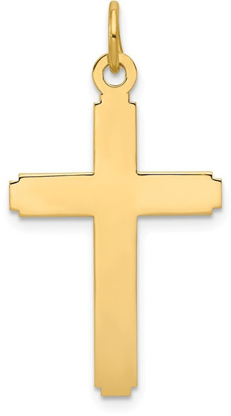 14k Yellow Gold Polished Cross Pendant REL77
