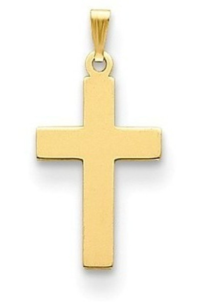 14k Yellow Gold Polished Cross Pendant XR528