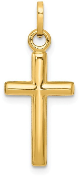 14k Yellow Gold Hollow Cross Pendant XR165