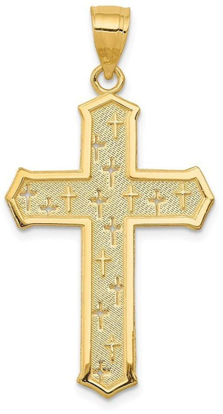 14k Yellow Gold Passion Cross Pendant D3523