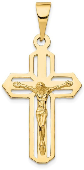 14k Yellow Gold Polished Crucifix Pendant C2767