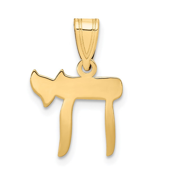 14k Yellow Gold Chai Pendant M1597