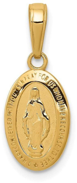 14k Yellow Gold Miraculous Medal Pendant M2515