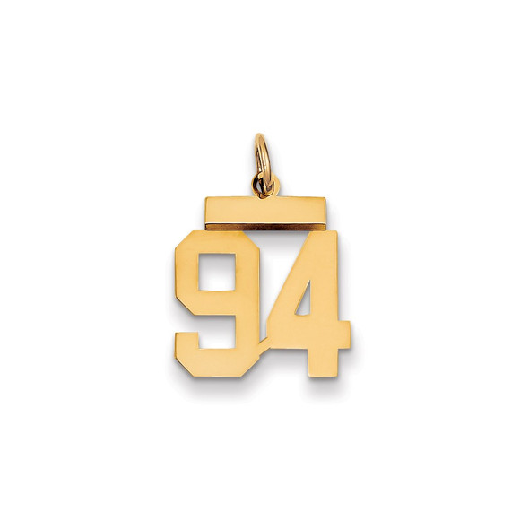 14k Yellow Gold Small Polished Number 94 Charm LS94
