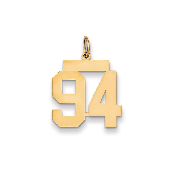 14k Yellow Gold Medium Polished Number 94 Charm LM94