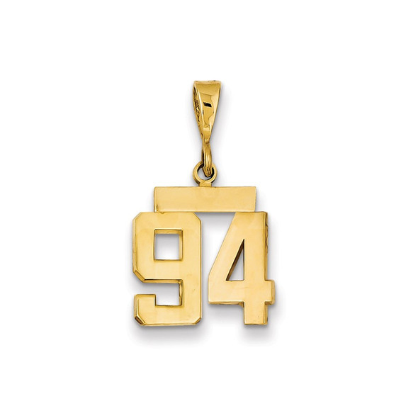 14k Yellow Gold Small Polished Number 94 Charm SP94