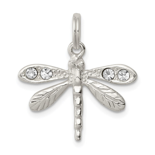 Sterling Silver Preciosa Austrian Crystal Dragonfly Charm