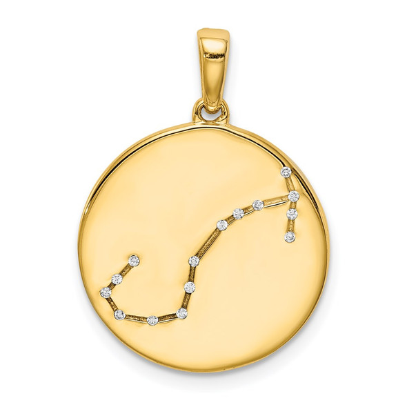 Gold-plated Sterling Silver and CZ Scorpio Zodiac Pendant