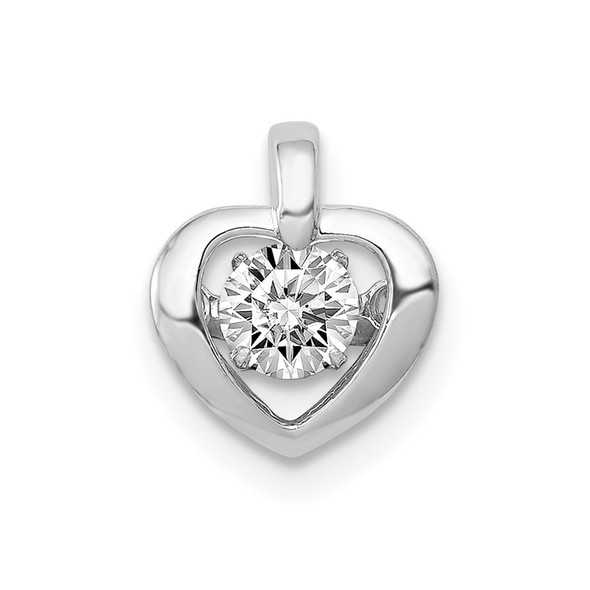 14k White Gold Vibrant Lab Grown Diamond Si1/Si2, G H I, Pendant