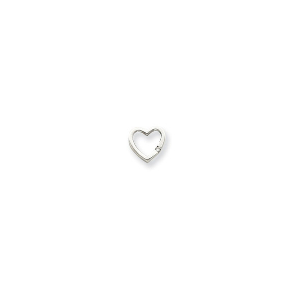 14k White Gold Diamond Heart Slide XH56WAA