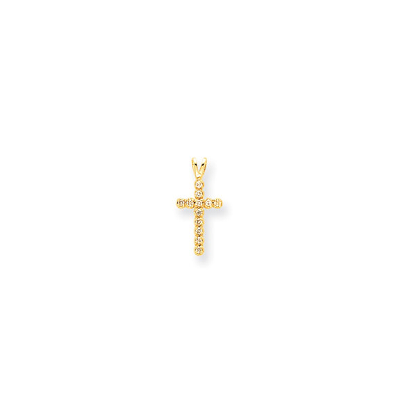 14k Yellow Gold AAA Diamond cross pendant Pendant XP99AAA