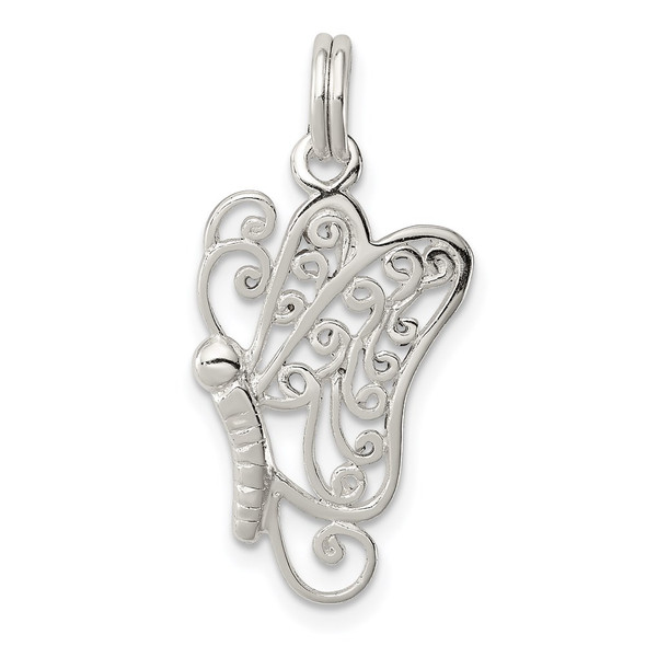 Sterling Silver Butterfly Charm QC5002