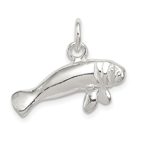 Sterling Silver Manatee Charm QC938