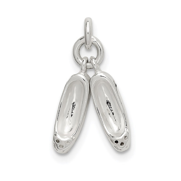 Sterling Silver Ballet Slippers Charm QC289