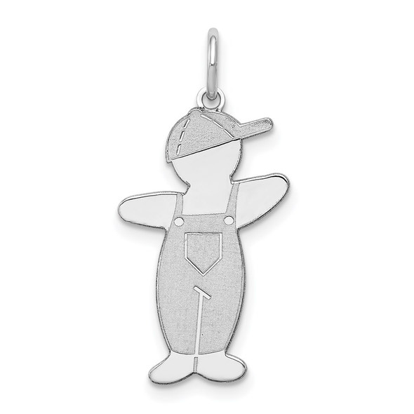 Sterling Silver Rhodium-plated Pee-Wee Cuddle Charm