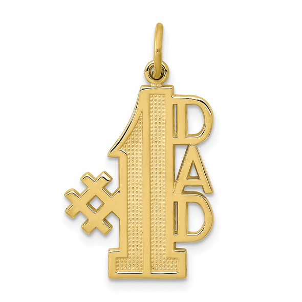 10k Yellow Gold #1 Dad Charm 10C451