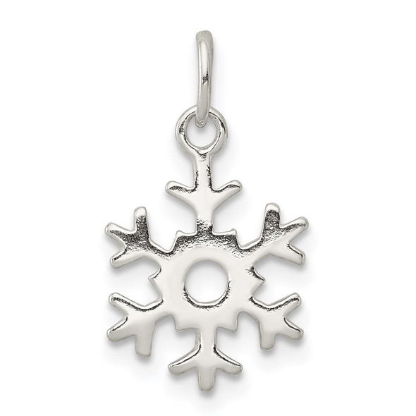 Sterling Silver Polished Snowflake Charm QC8601