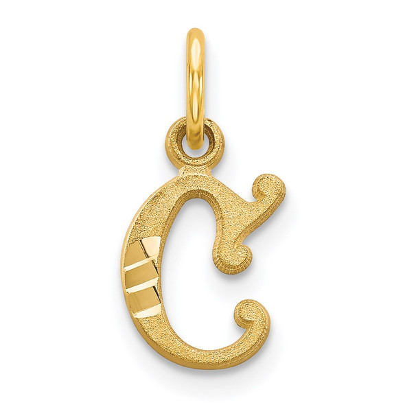 14k Yellow Gold Initial C Charm C565C