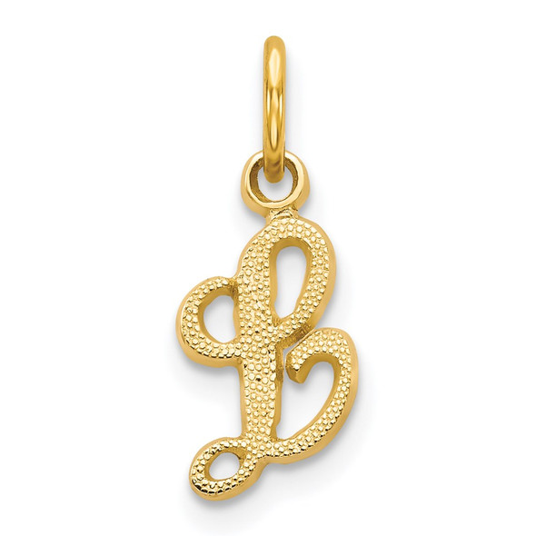 14k Yellow Gold Casted Initial L Charm